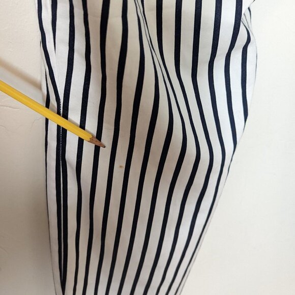 H&M Stripe Black & White Straight Leg Ankle Length Pants Trousers Size 18 - Picture 6 of 7